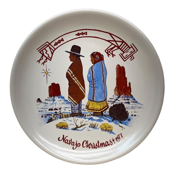 Kay Mallek Original Navajo Christmas Limited Edition Seventh Issue Plate 10 1/4” - Picture 1 of 3